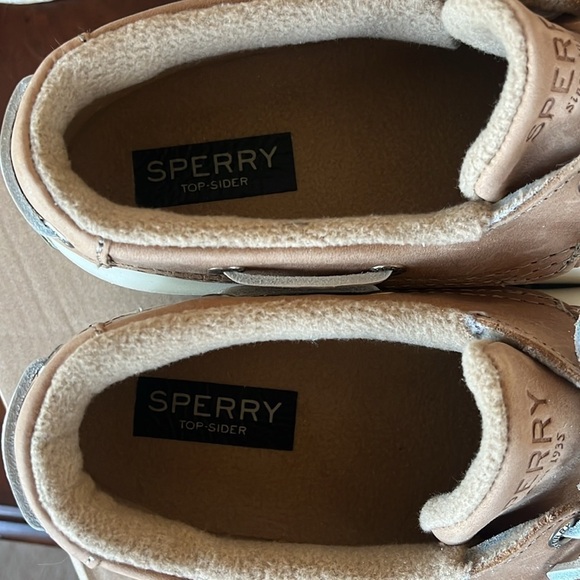 Brand New Sperry Saltwater 1-Eye Ivory Rain Boots Rubber Leather Collar Fleece - Picture 10 of 16